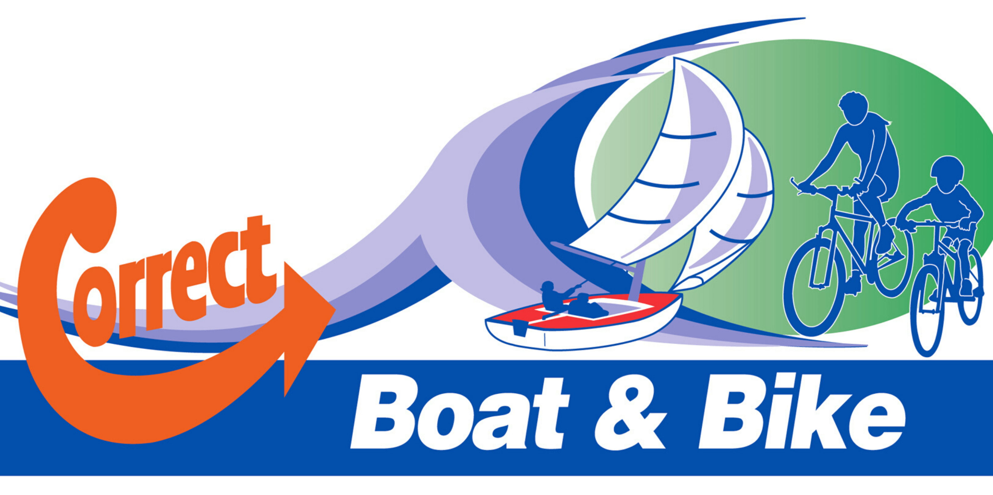 Correct boat en bike logo